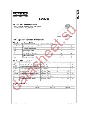 KSC1730YBU datasheet  